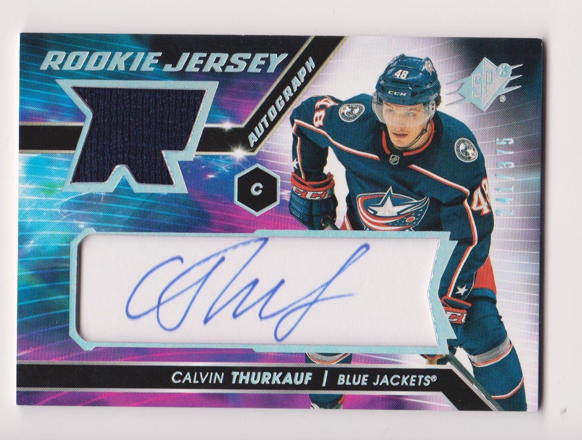 2020-21 SPx Rookie Jersey Autographs #CT Calvin Thurkauf 241/375 (image for) 2020-21 SPx Rookie Jersey Autographs #CT Calvin Thurkauf 241/375